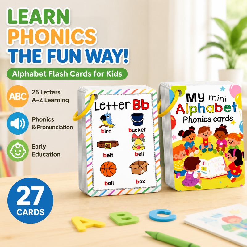 Phonics Card Game - Alfabet Phonics Engelse Leerkaarten 27 Vellen