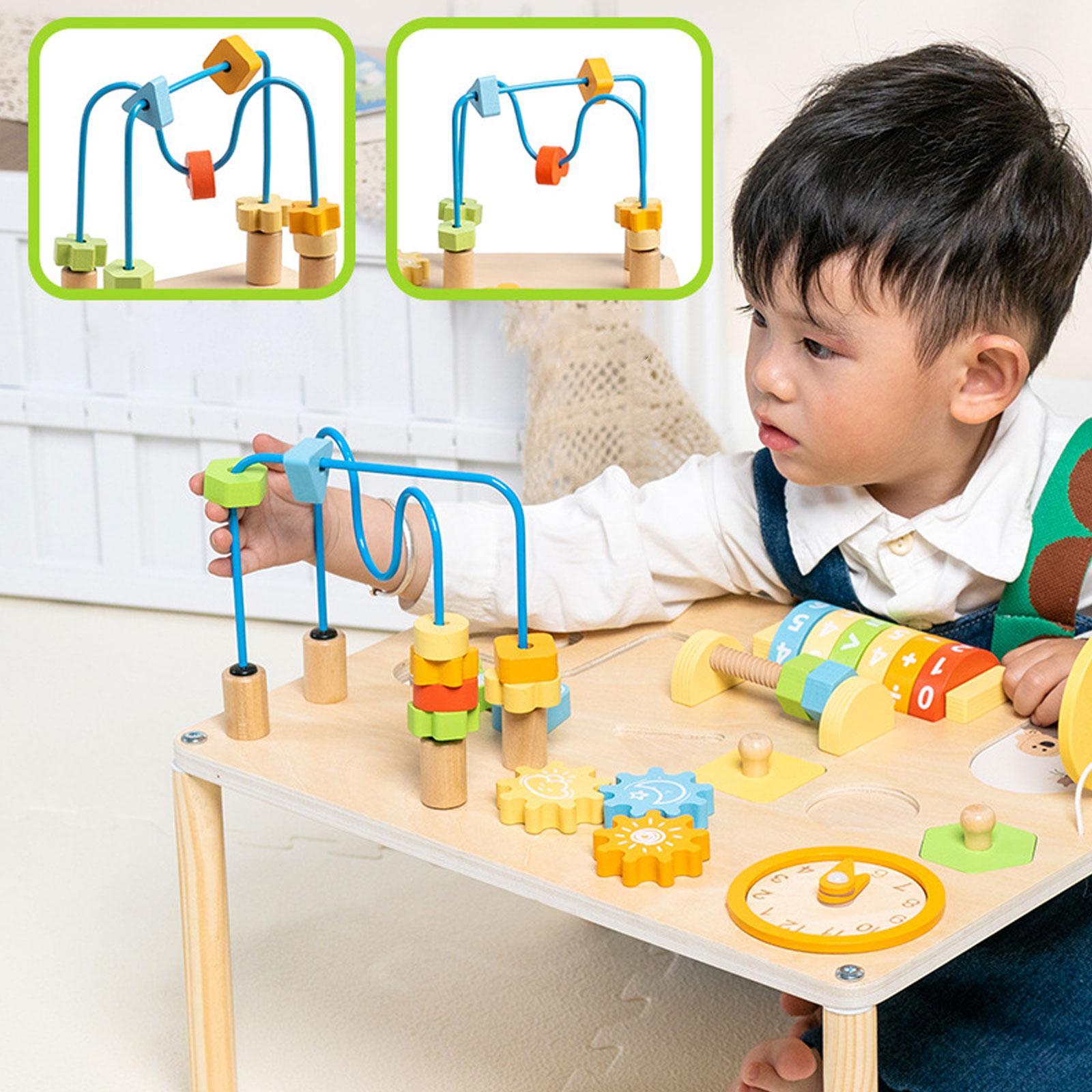 Kids Education Desk - Activiteiten Tafel Herkenning Educatieve Speelgoed Blokken