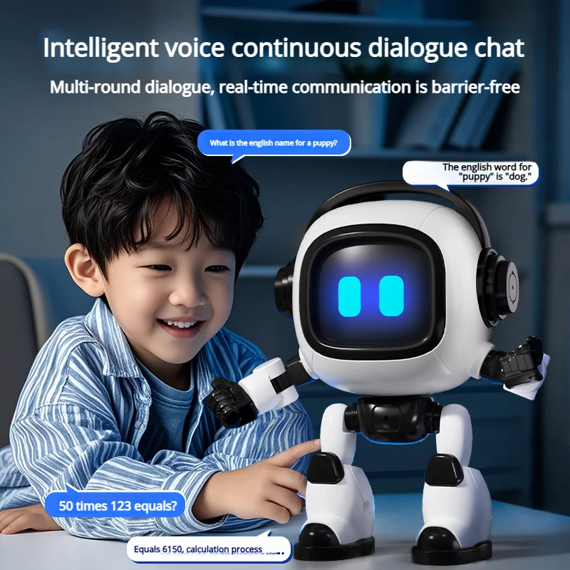 Kids Education Desk - AI Interactieve Bureaurobot met Spraakherkenning, Pratende