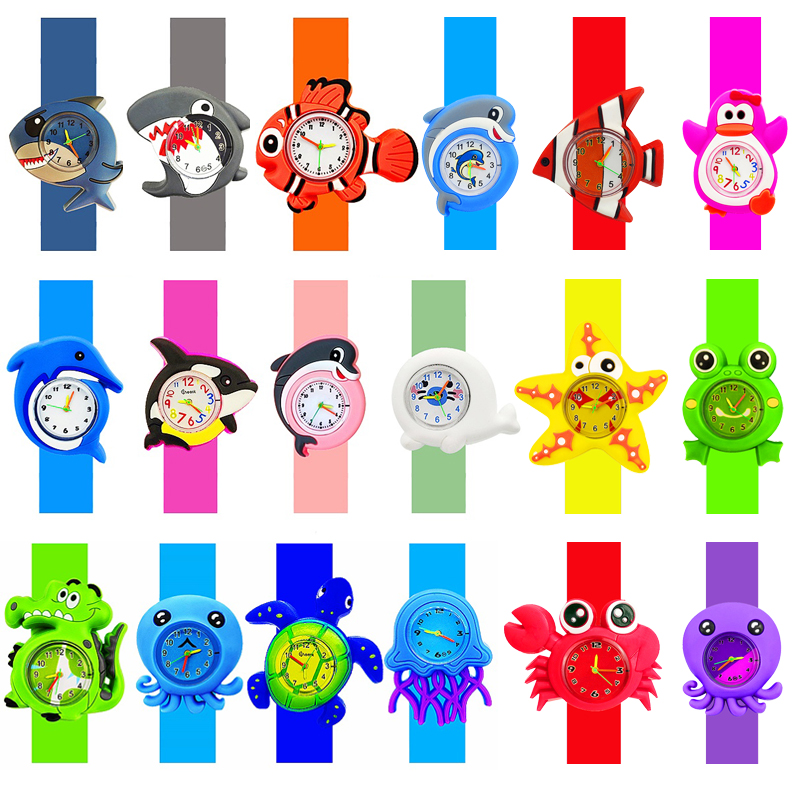 Kids Educational Watch - Cartoon Dolfijnen Haaien Kinderen Horloges Baby