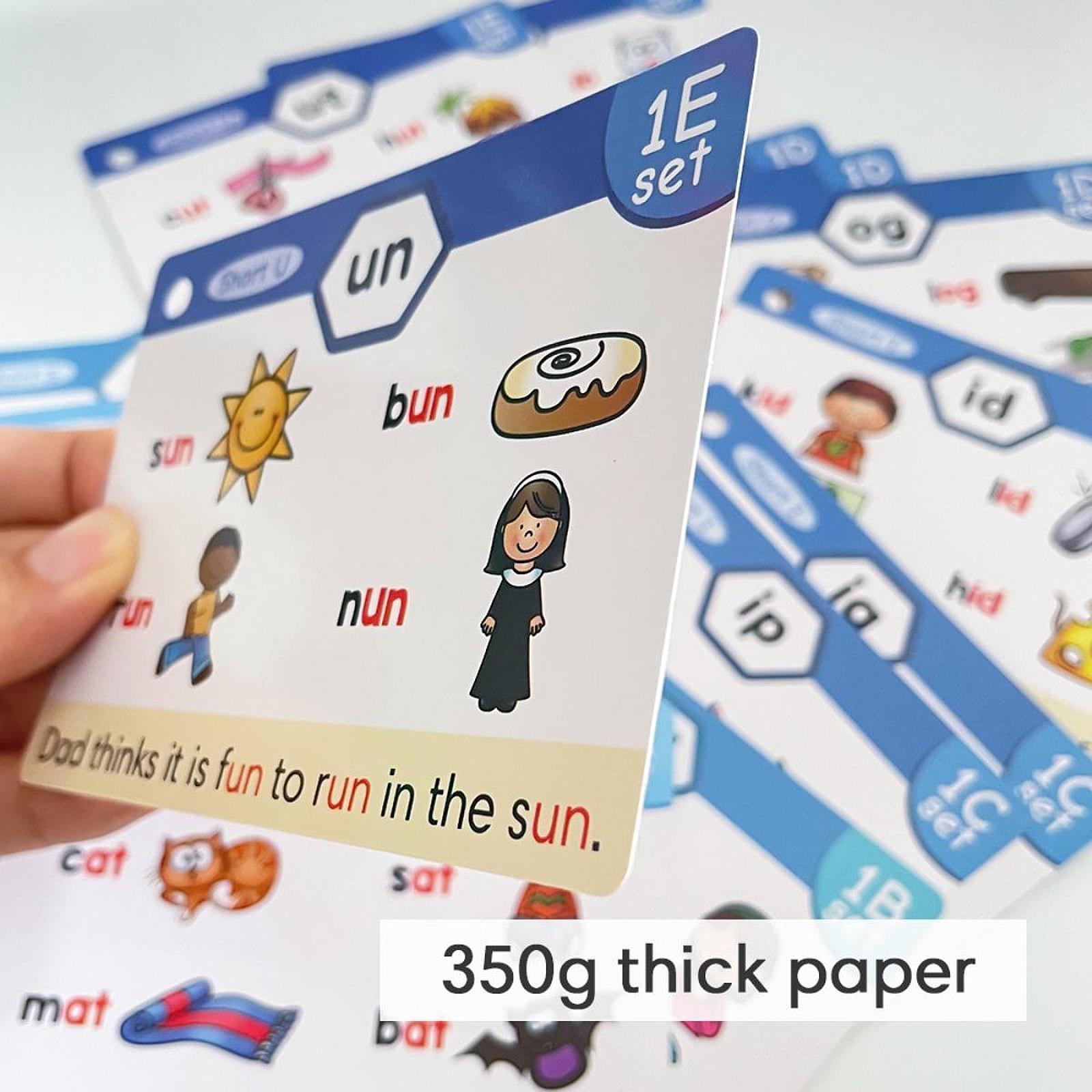 Phonics Card Game - Fonics Flash Cards Leeractiviteit Leer lezen