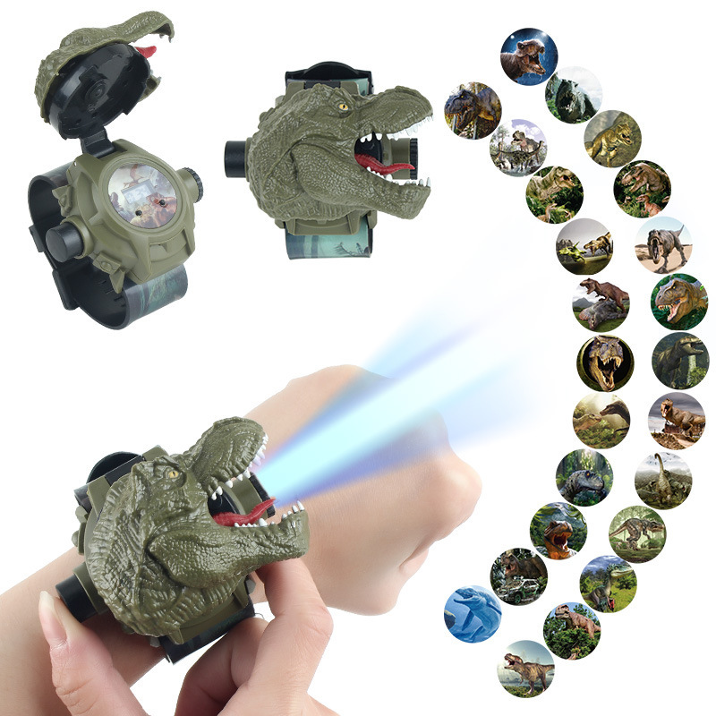 Kids Educational Watch - Kinderen dinosaurus projectie horloge cartoon dinosaurus