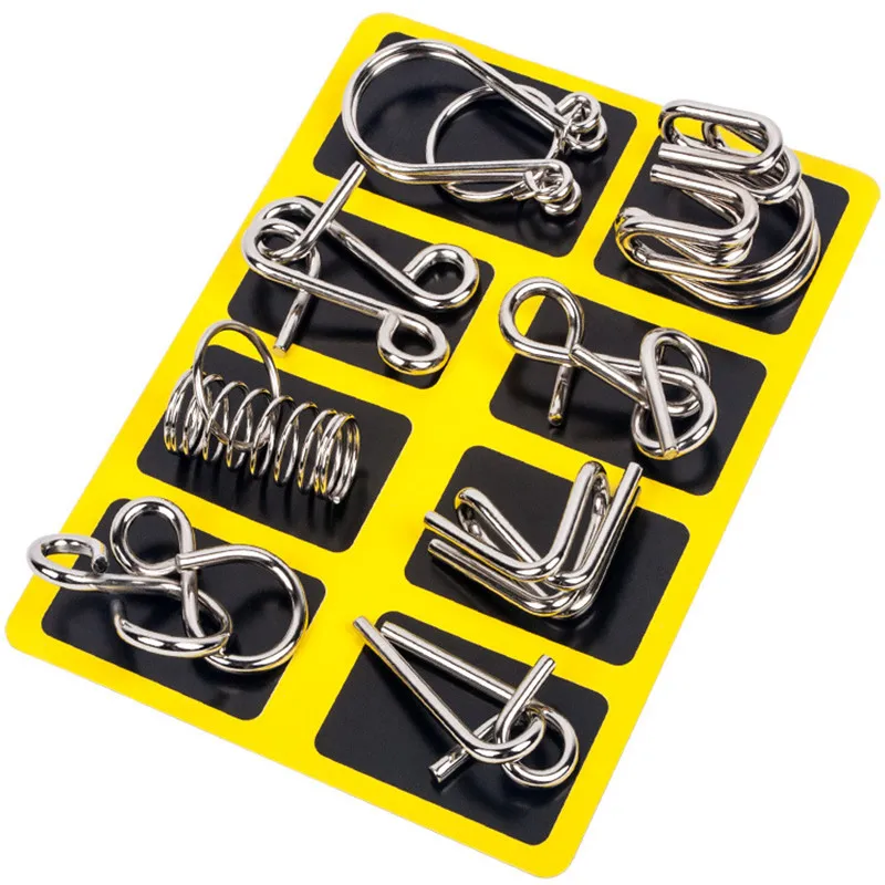 Kids Education Kit - 8 Stks/set Metalen Montessori Draad Puzzel