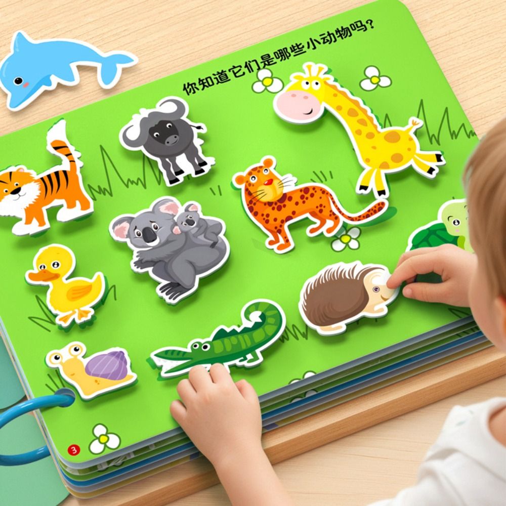 Kids Early Education Books - Duurzaam 10-pagina's babyscheurboek Cartoon geluidsbestendig handscheurboek
