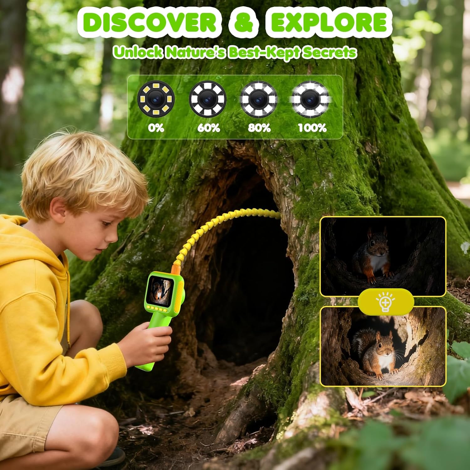 Kids Education Kit - Endoscoop voor kinderen, borescoop slangencamera speelgoed