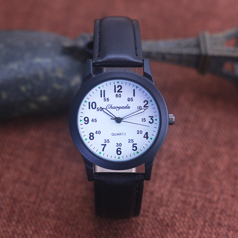 Kids Educational Watch - Chaoyada Fashion Mannen Jongens Lederen Band