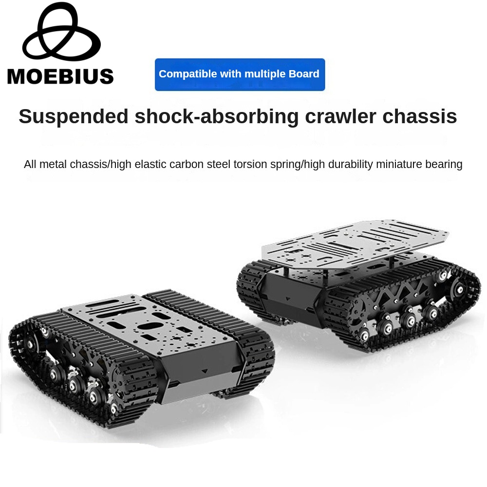 Coding Robot Toy - 10Kg Laadvermogen Metalen Schokabsorptie Tank Chassis