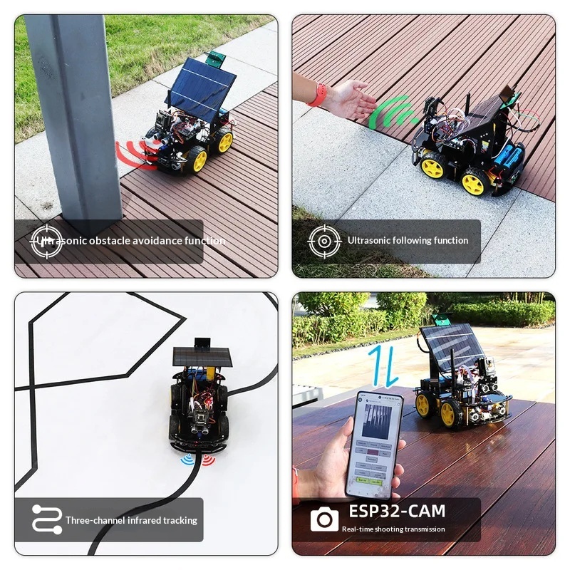 Zonne-aangedreven ESP32 CAM pr - Coding Robot Toy recensie en prijs