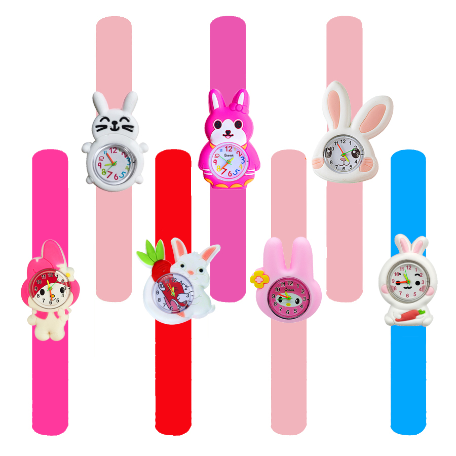 Bedrukte band Cartoon konijn k - Kids Educational Watch recensie en prijs