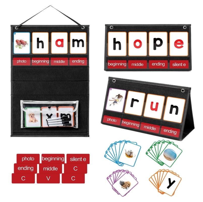 CVC Word Building Pocket Chart - Phonics Card Game recensie en prijs