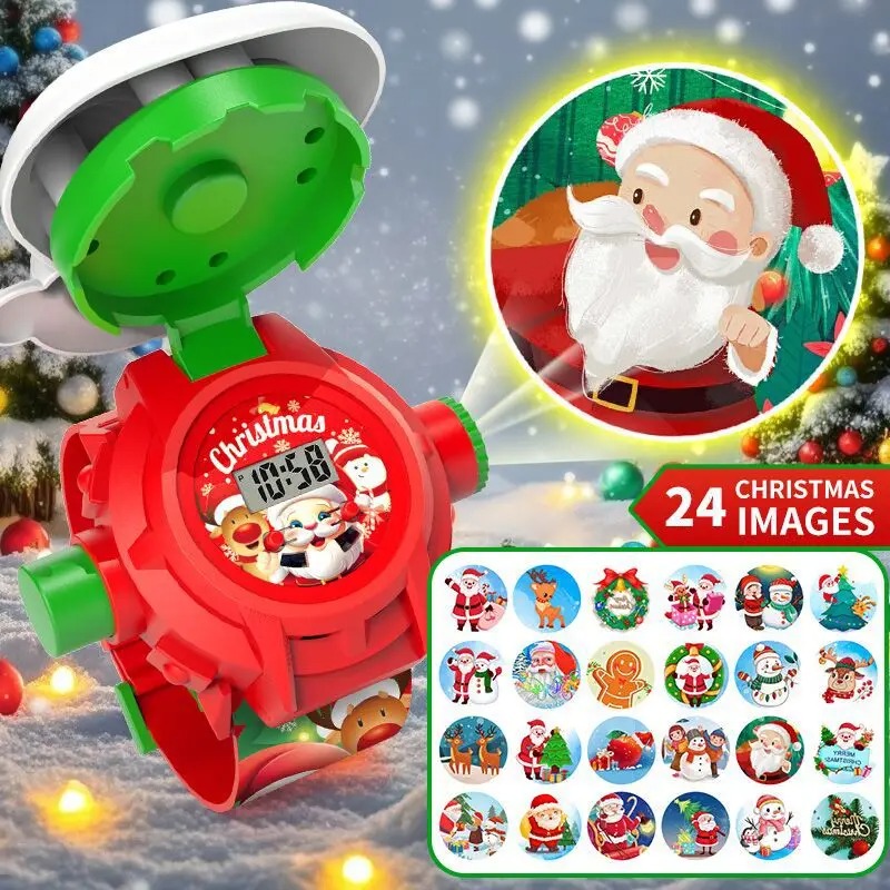 Kerstprojectiehorloge voor kin - Kids Educational Watch recensie en prijs