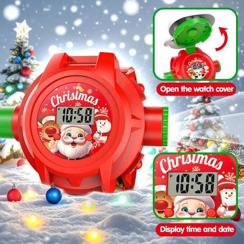 Kerstprojectiehorloge voor kin - Kids Educational Watch recensie en prijs