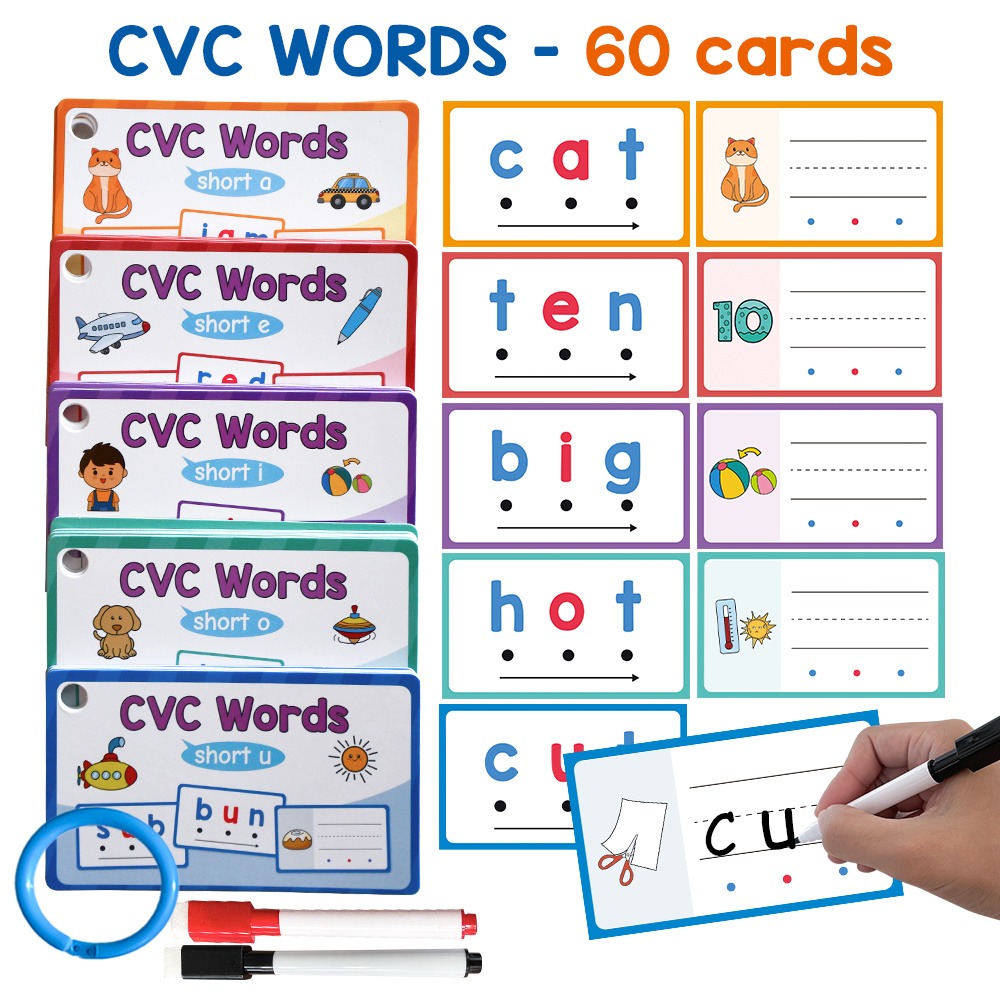Droog wissen Handschrift Flash - Phonics Card Game recensie en prijs