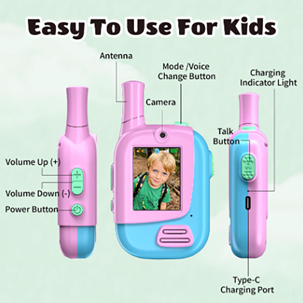 2-pack oplaadbare video-walkie - Kids Educational Game 2 recensie en prijs