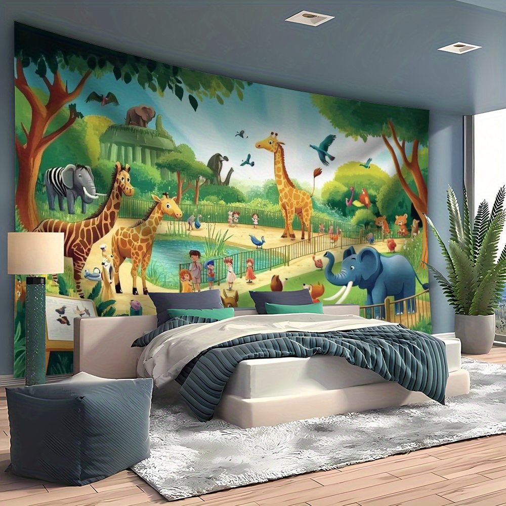 1pc Cartoon Dierentuin Dieren  - Kids Education Background recensie en prijs